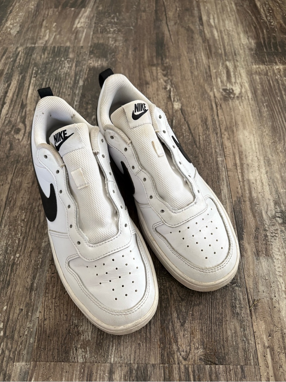 Nike Court Borough White and Black Low-Top Trainers